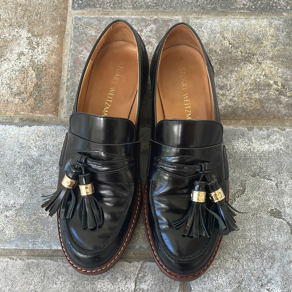 Stuart Weitzman Leather Loafers, size 7.5